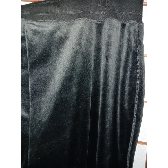 Calvin Klein Plus Size Stretch Velour High-Rise Wide Leg Drawstring Pants - Picture 14 of 16